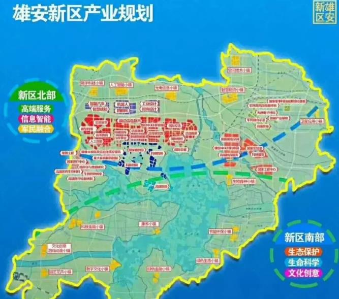 雄安新區產業規劃圖，看看怎樣建設？